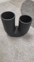 Vase en forme de U couleur noir - Ninja_Store