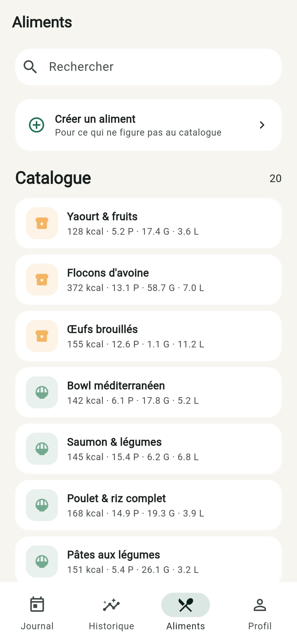 Capture de Template Flutter Premium Nouri — Nutrition mobile