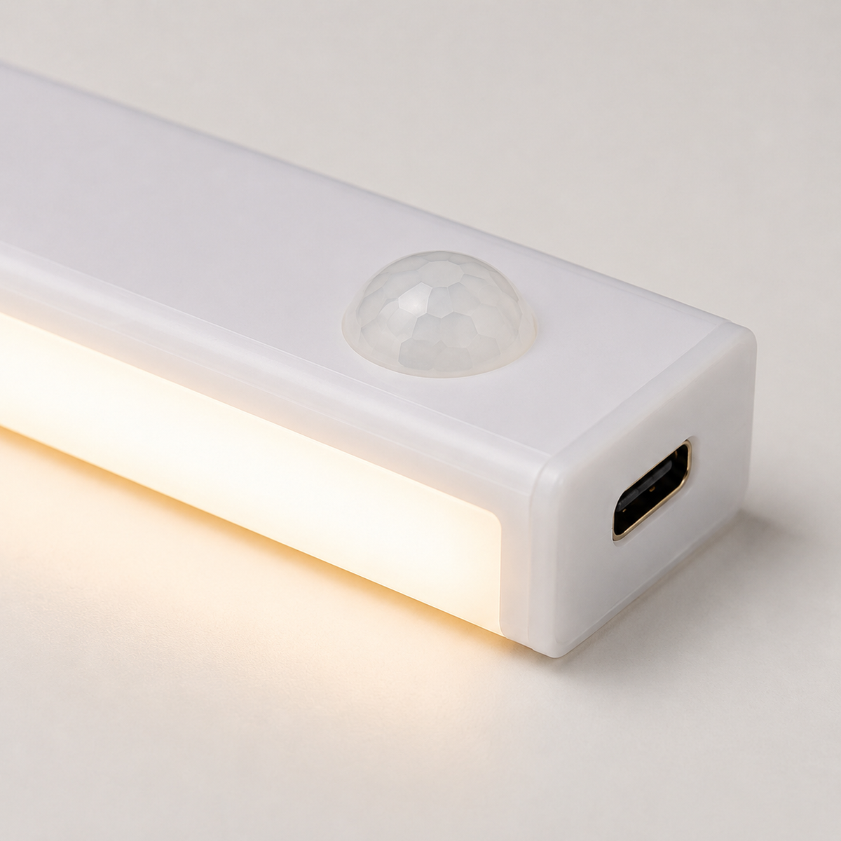 Lampe LED rechargeable USB-C avec détecteur de mouvement – 20 cm