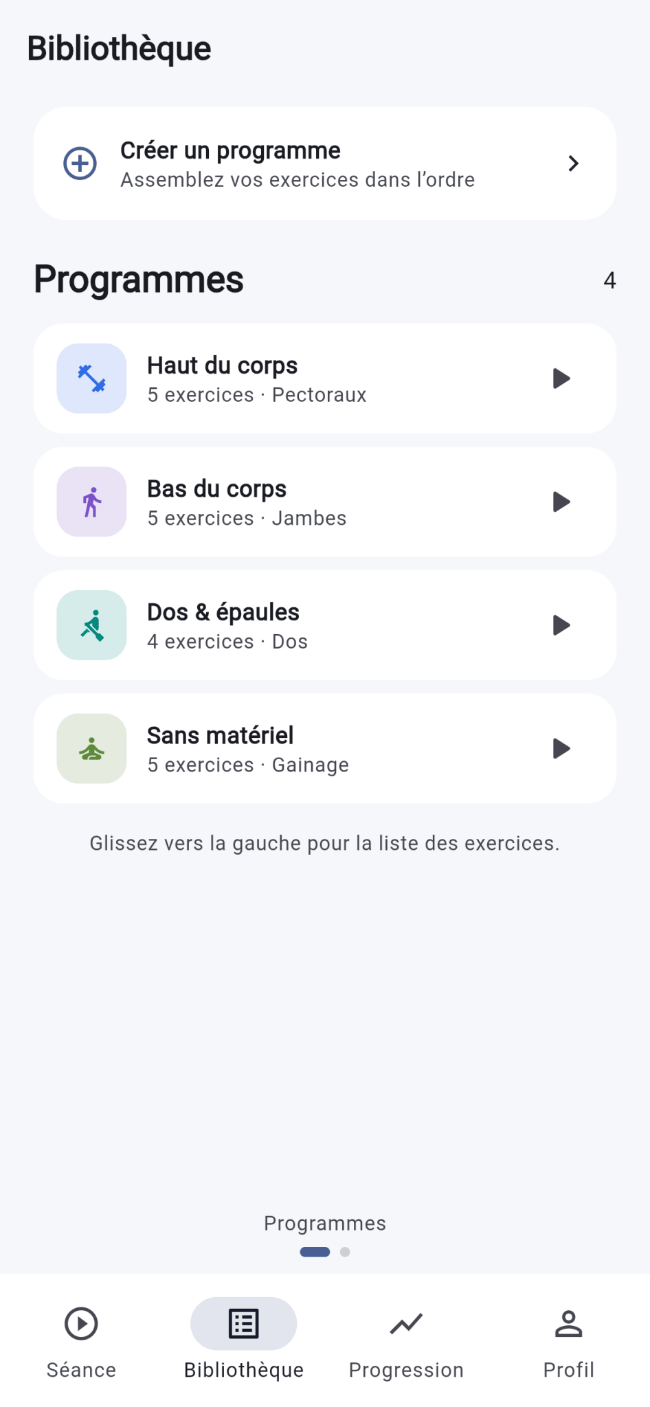 Capture de Template Flutter Premium Pulse — Suivi d’entraînement