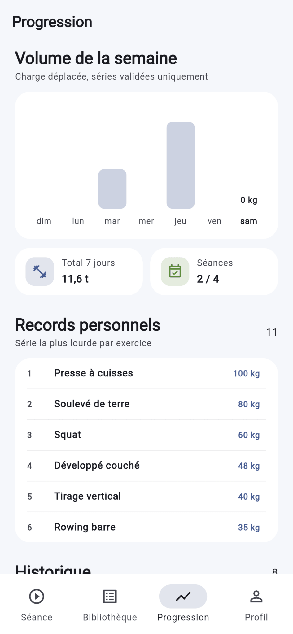 Capture de Template Flutter Premium Pulse — Suivi d’entraînement